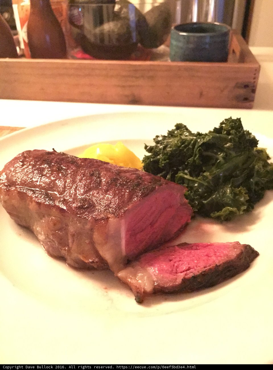 Steak and Greens at The Broad