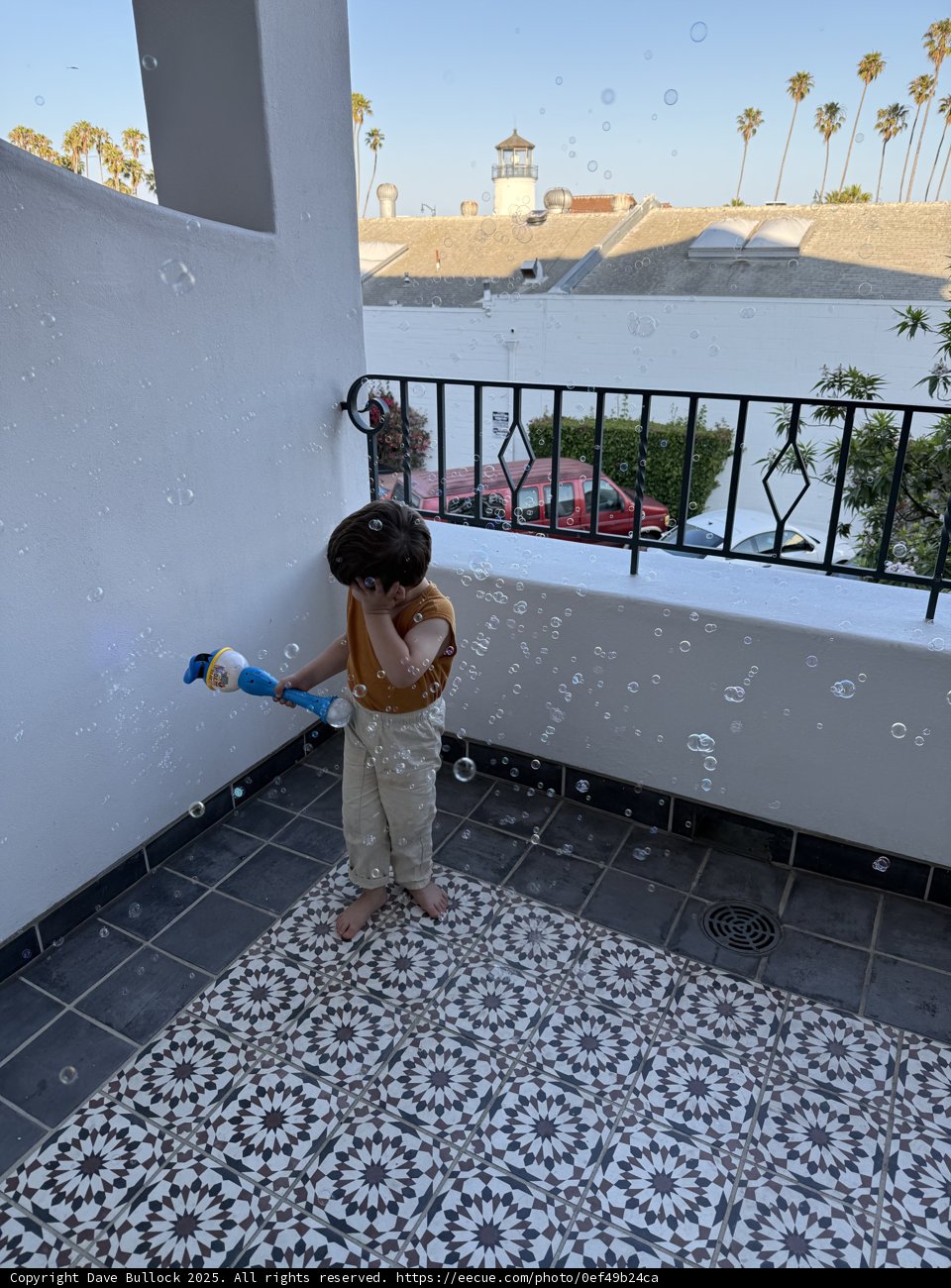 Bubble Bliss on a Santa Barbara Balcony