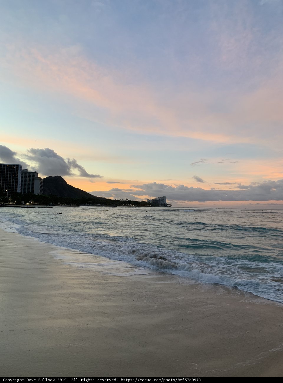Serene Sunset at Waikiki Beach