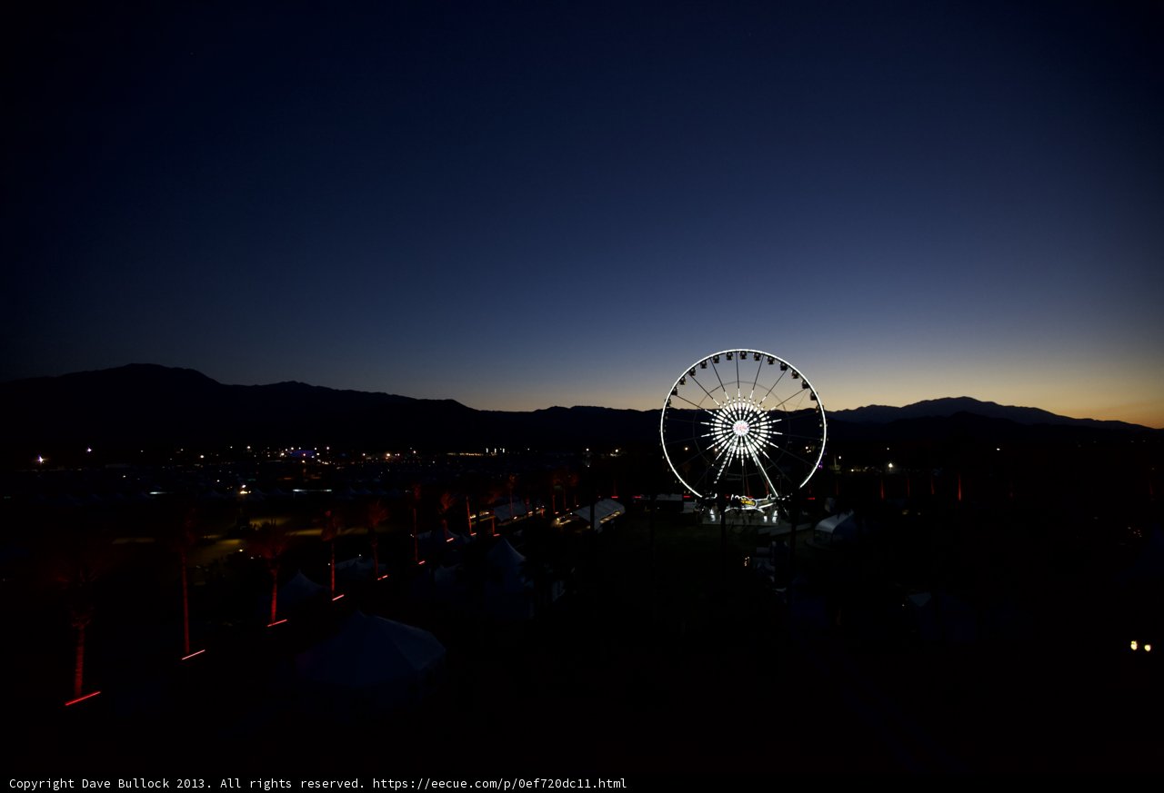Ferris Wheel Lights up the Night Sky