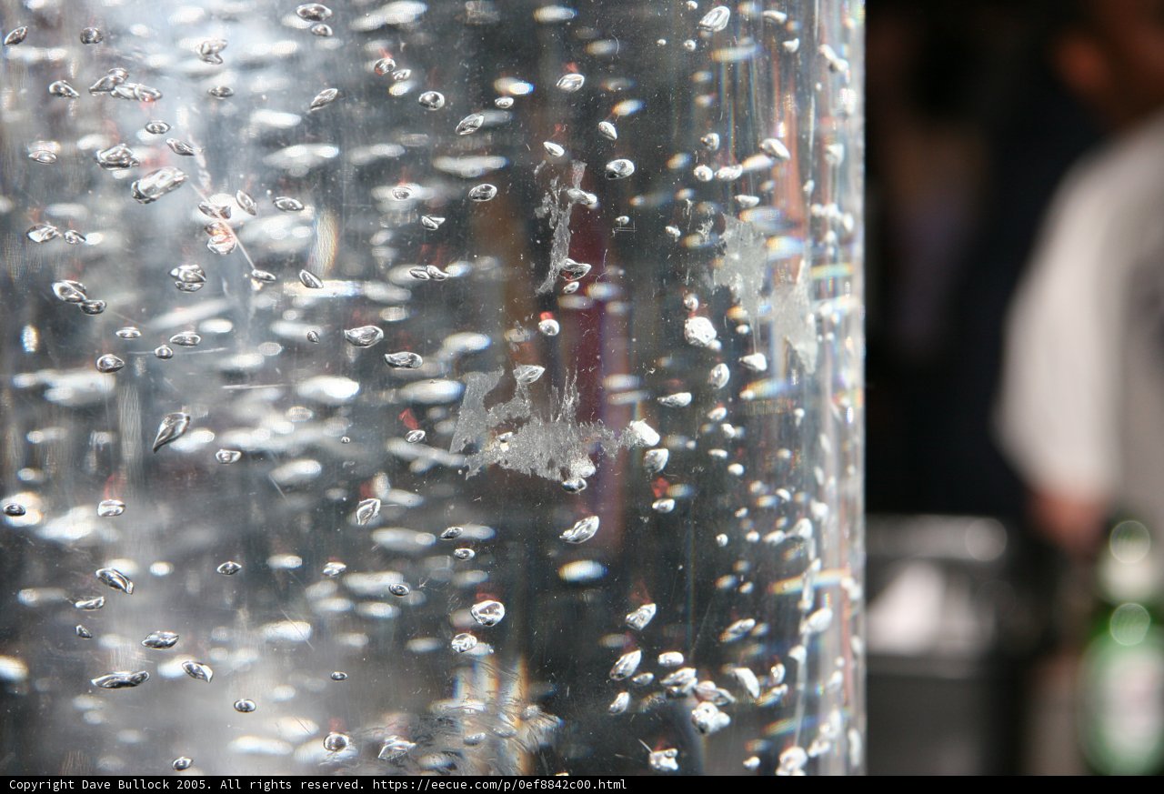 Crystal vase holding water