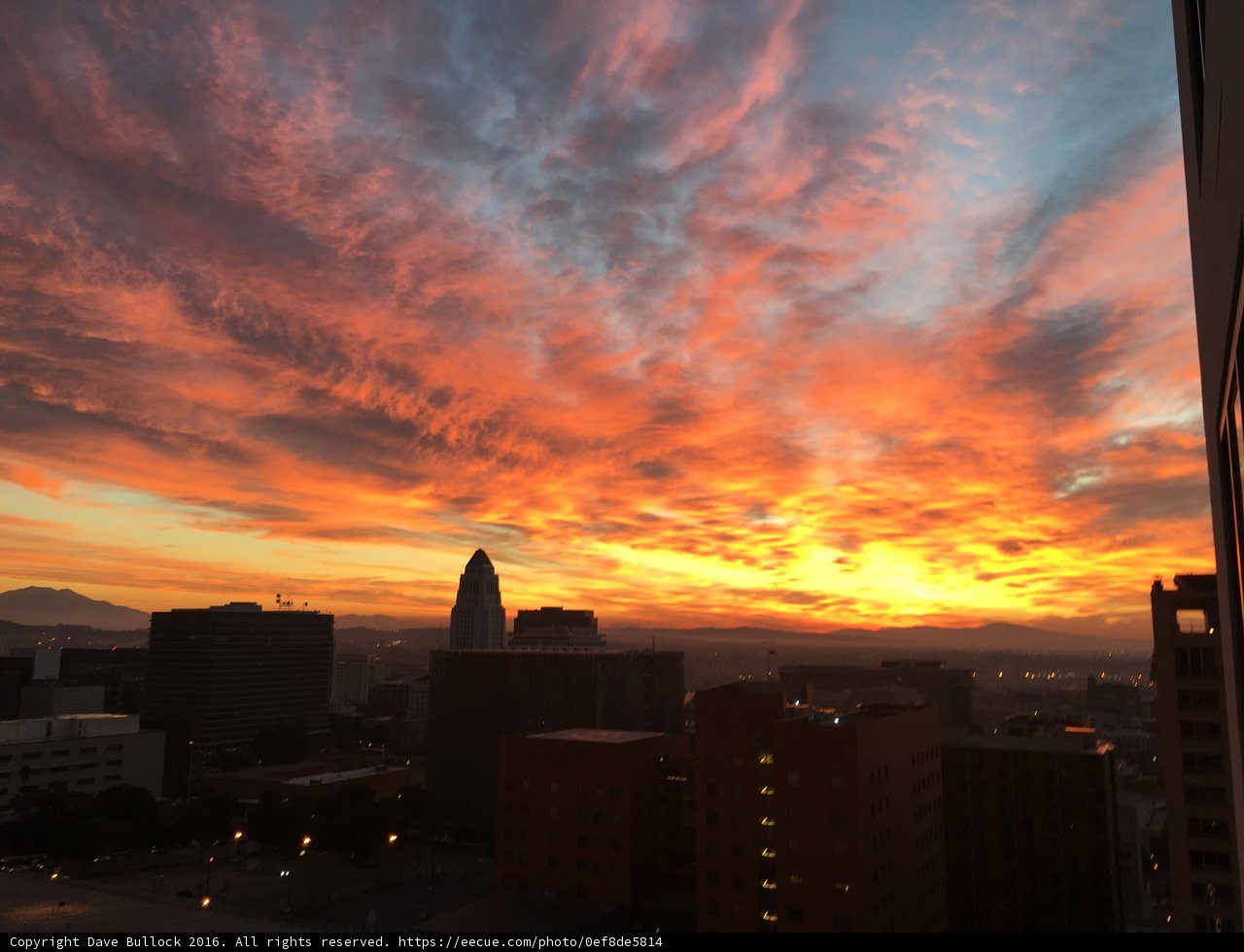 Radiant Sunset over the LA Skyline