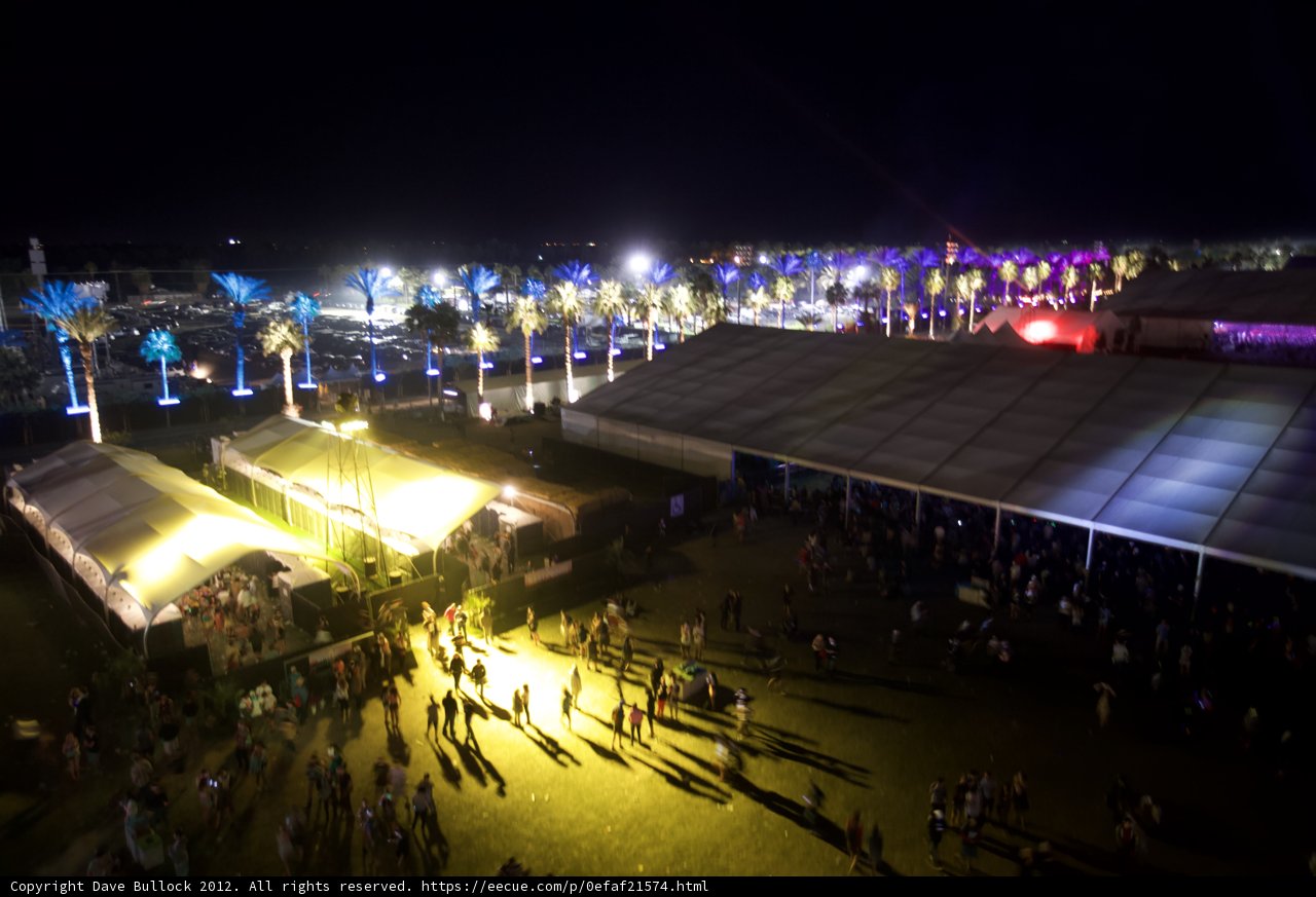 Nighttime Crowd at Coachella Festival