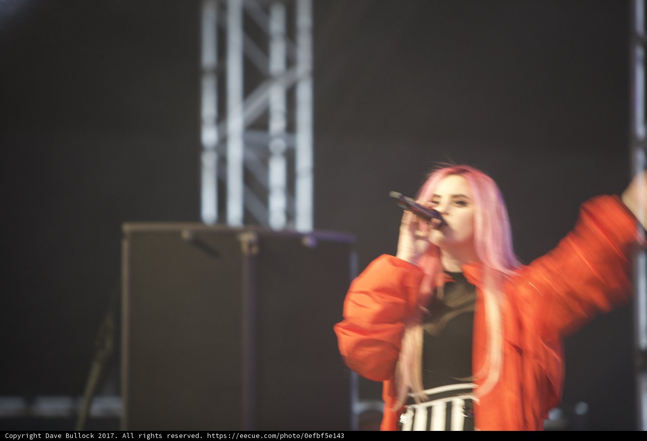 Pink-haired Performer Rocks the Stage at Coachella