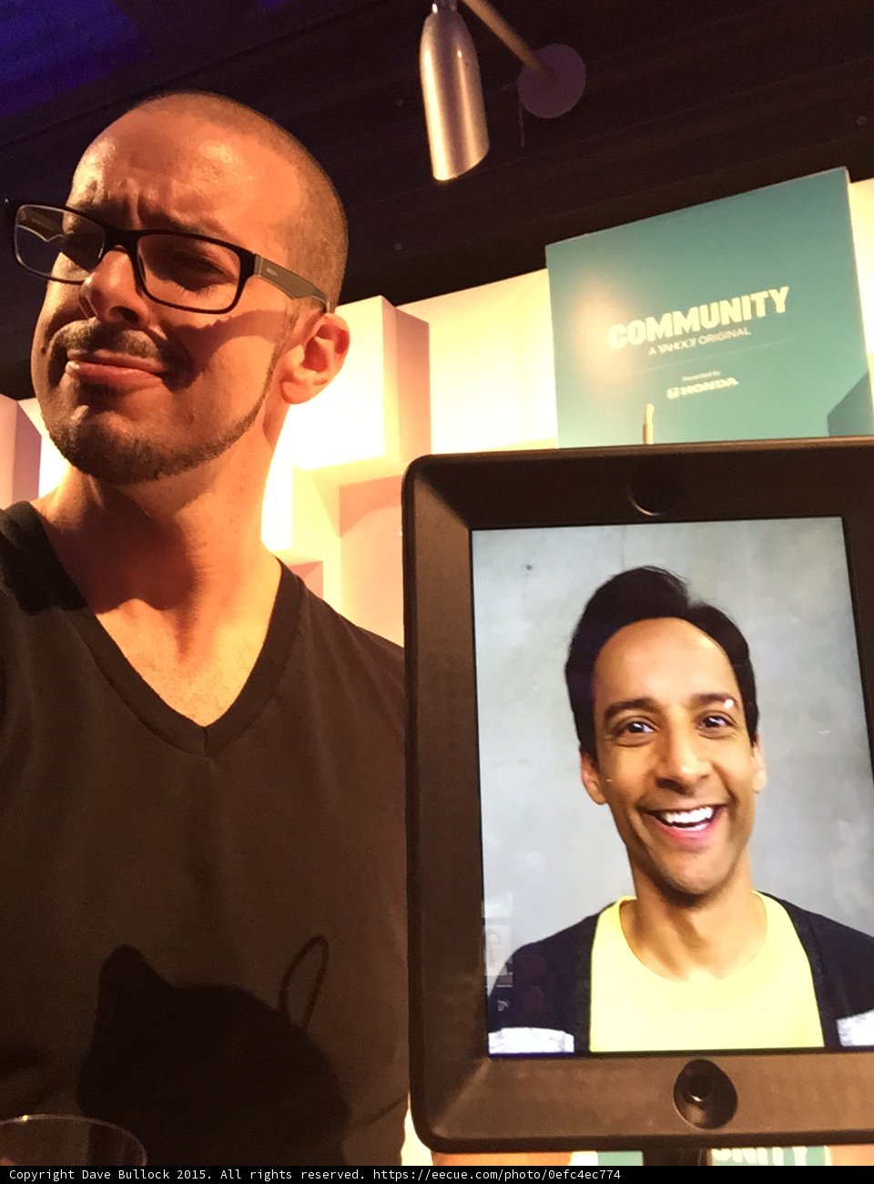 Danny Pudi Smiling via Telepresence at SXSW