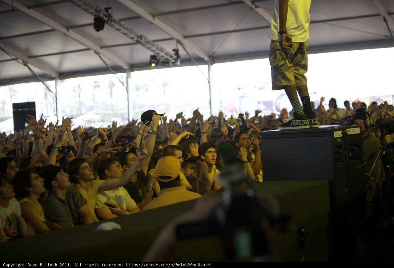 Tom Welling Gets the Crowd Going at Coachella 2011