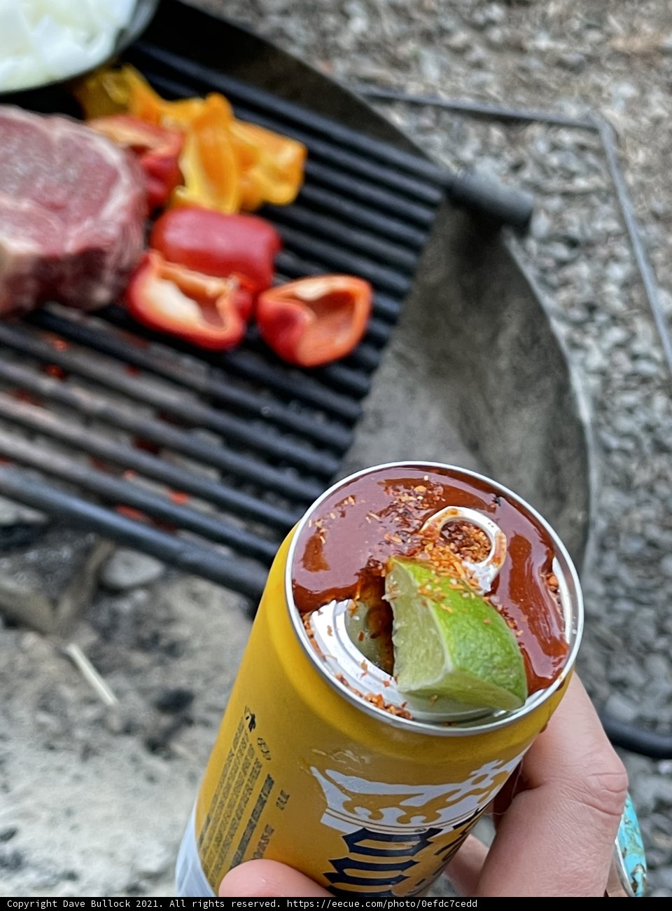 Grilling up a Pork Feast with a Cold Beer