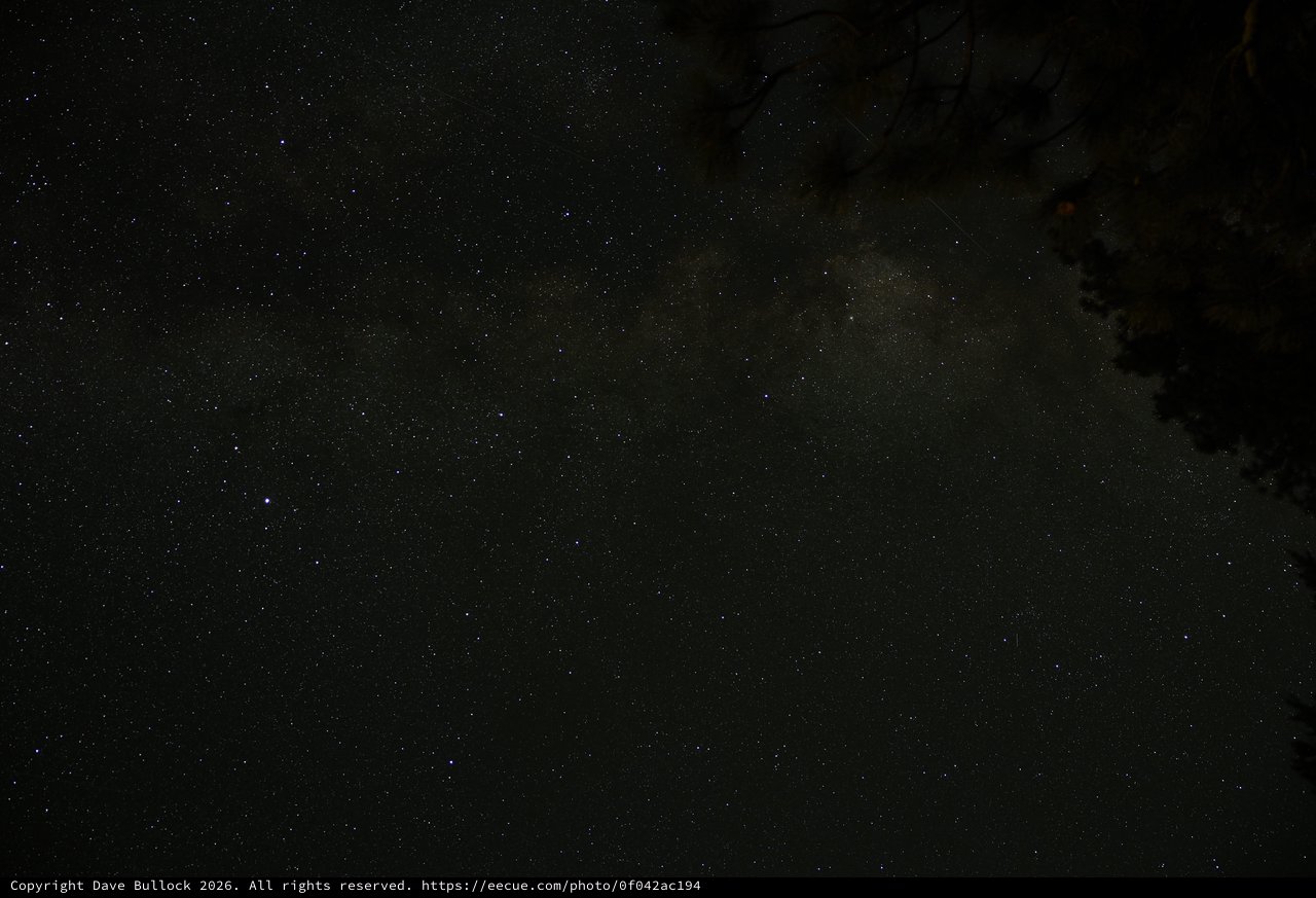 Milky Way Rises Over Lassen Volcanic Night Sky