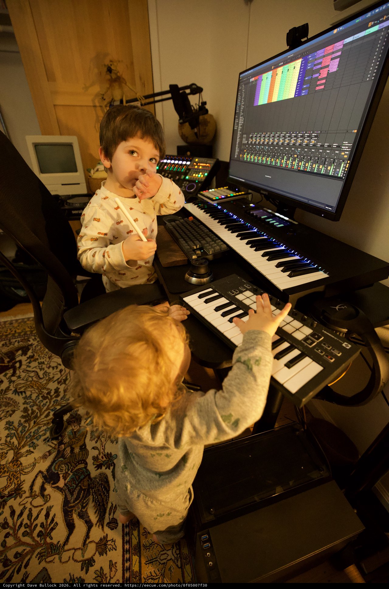 Young Musicians Creating in Home Music Studio