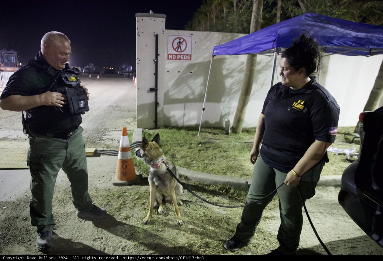 Nighttime Duties: A Team at Work at Coachella 2024