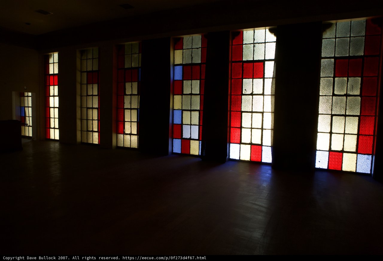 Colorful Windows in a Bright Room
