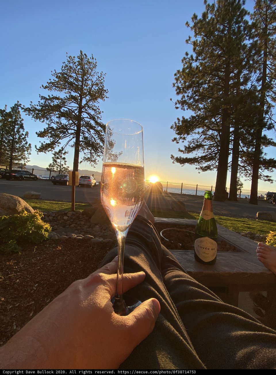 Sunset Wine by the Lake