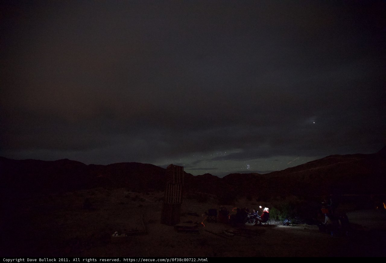 Desert Night Sky Silhouette