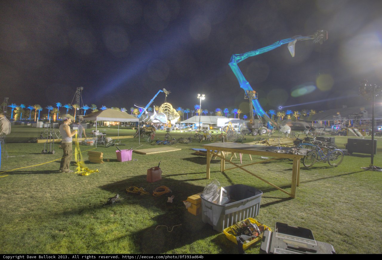 Nighttime Stage Crew in Altadena, California