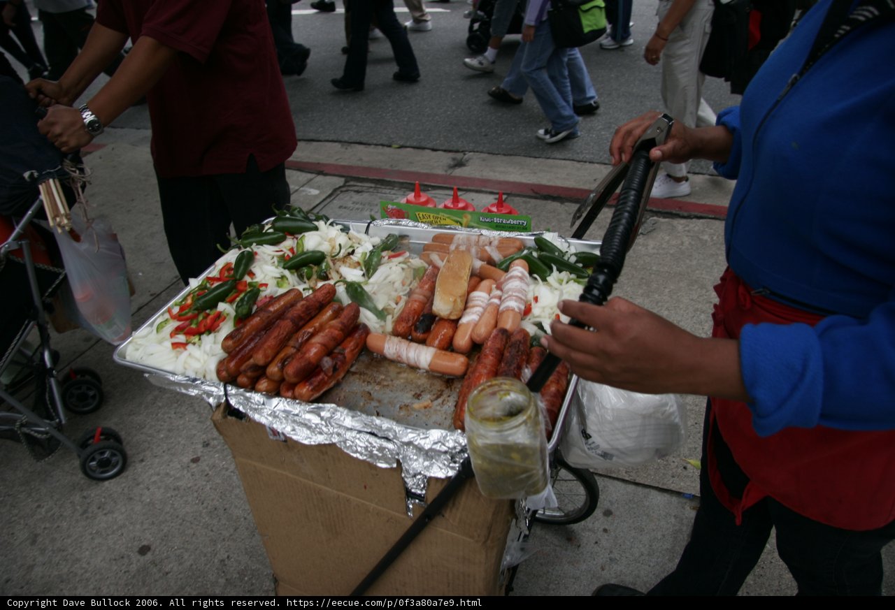 Hot Dog Vendor at Student Protest