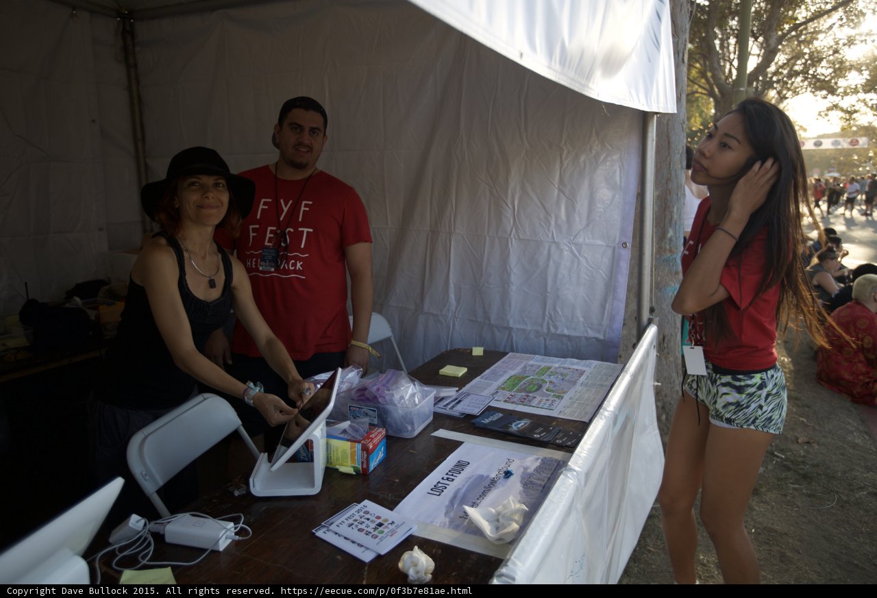 FYF Fest Lost and Found Booth
