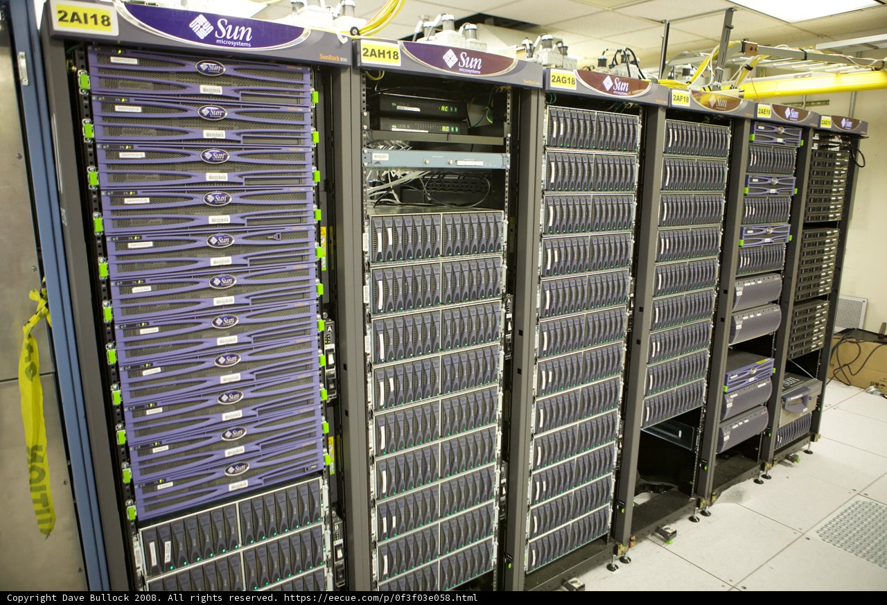 Row of Powerful Servers
