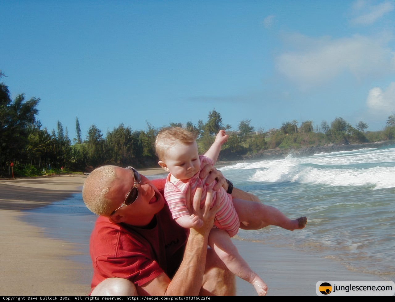 Fatherly Love on the Beach