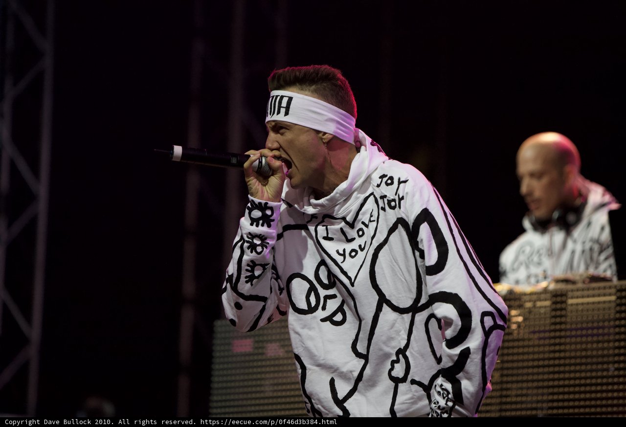 Hooded Performer With Microphone