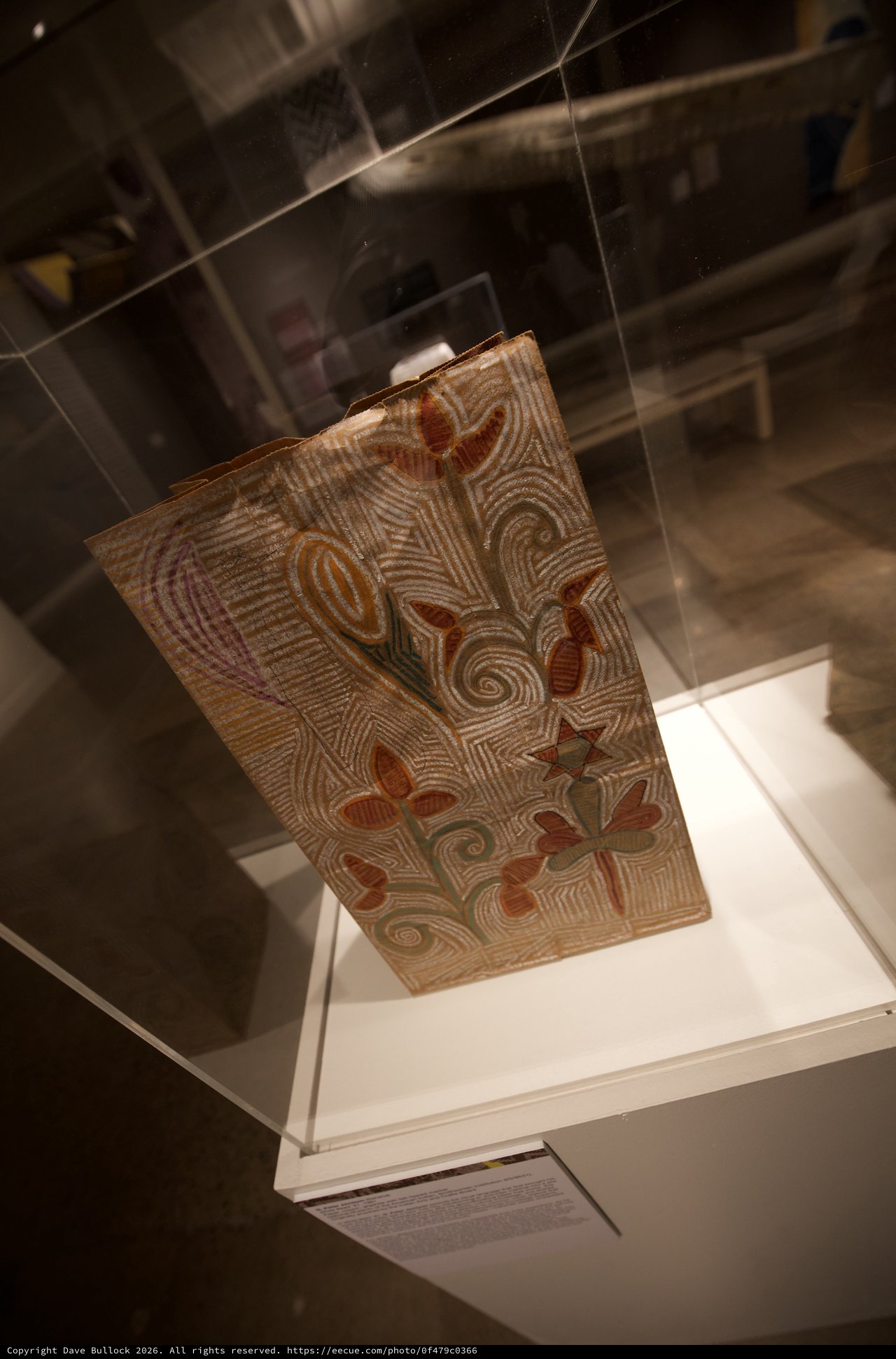 Ancient Decorative Ceramic Panel in Museum Display