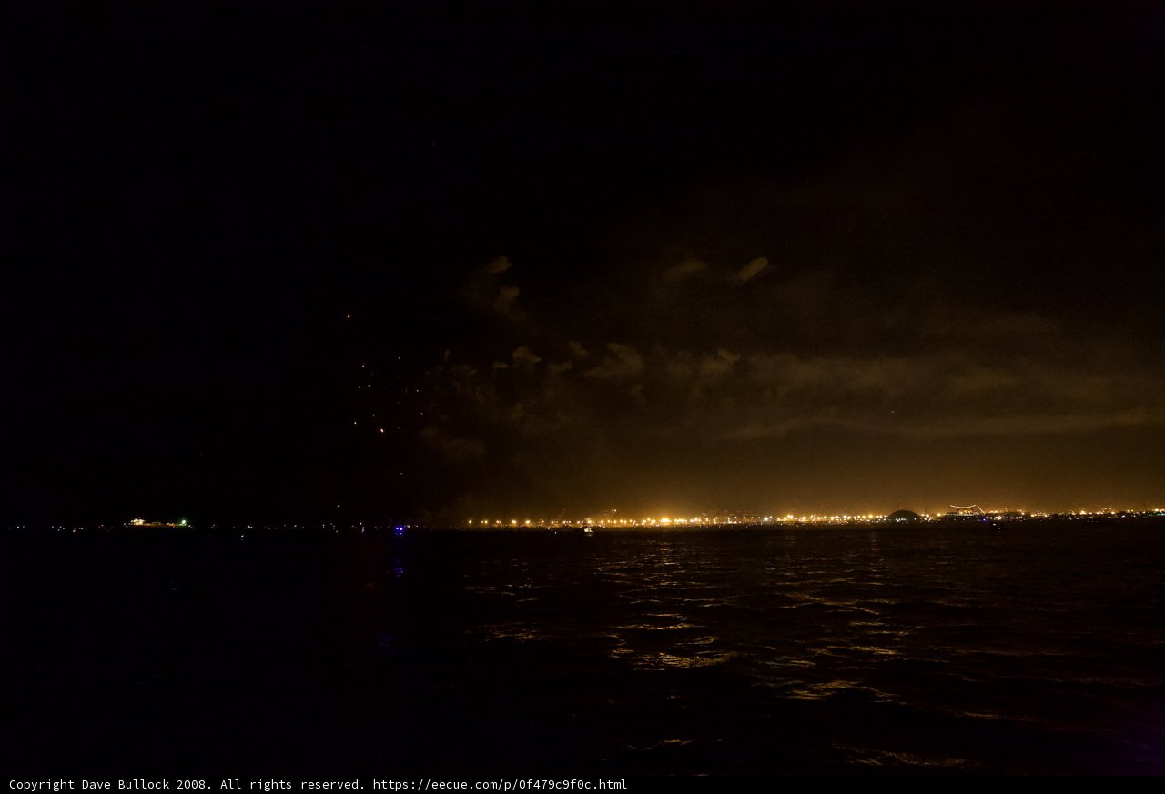 Nighttime City Lights from the Water