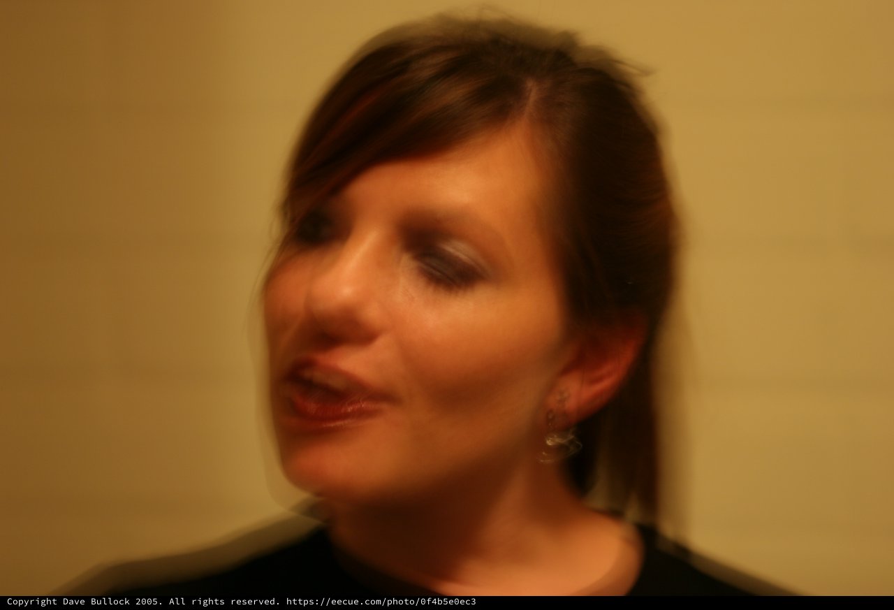 Motion Blur Portrait of Woman in Warm Light