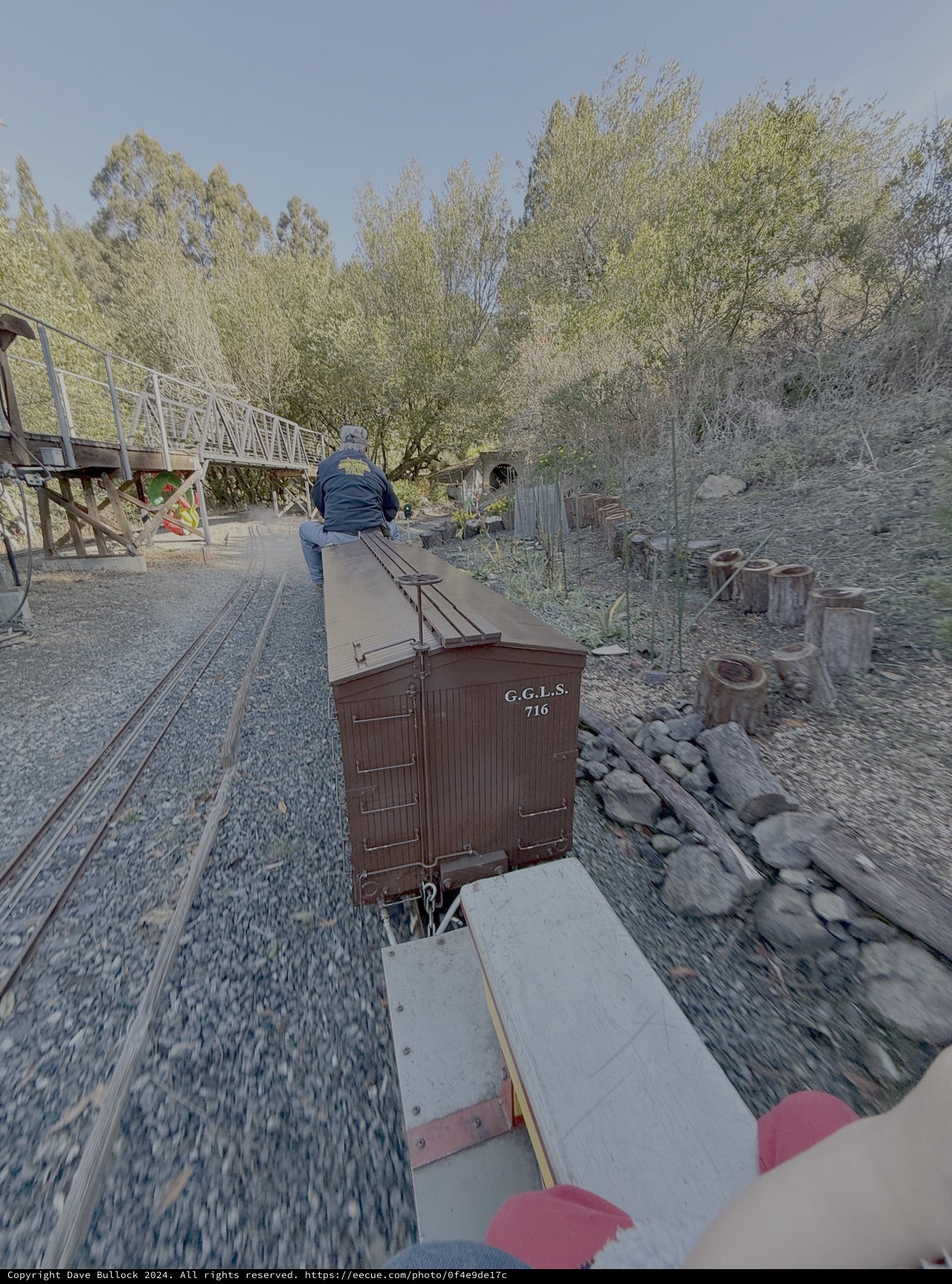 Vintage Train Journey Through Wooded Railway