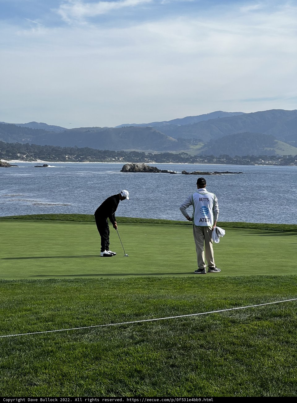 Teeing off at Pebble Beach Golf Links