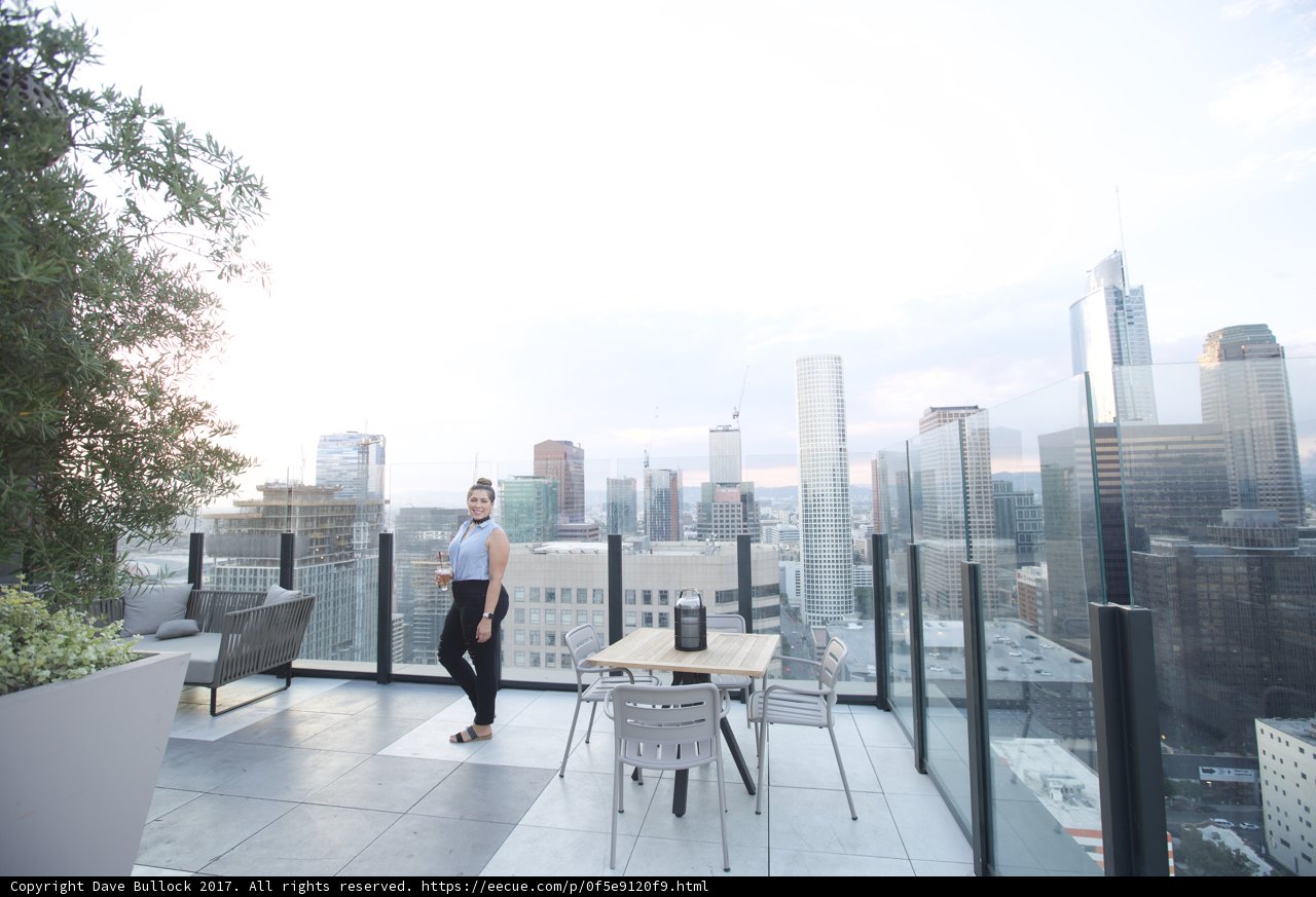 Cityscape View from Urban Balcony