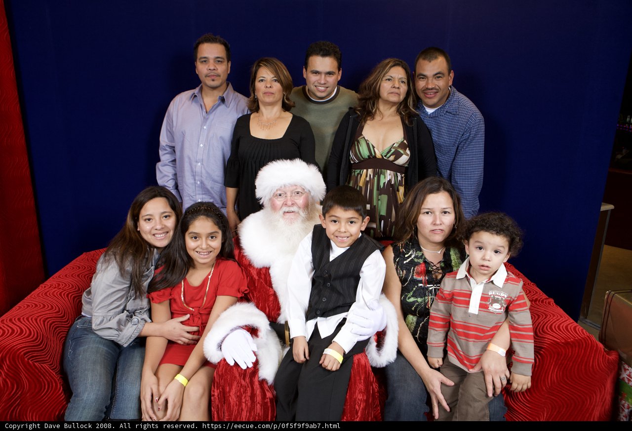Family Christmas Photo with Santa