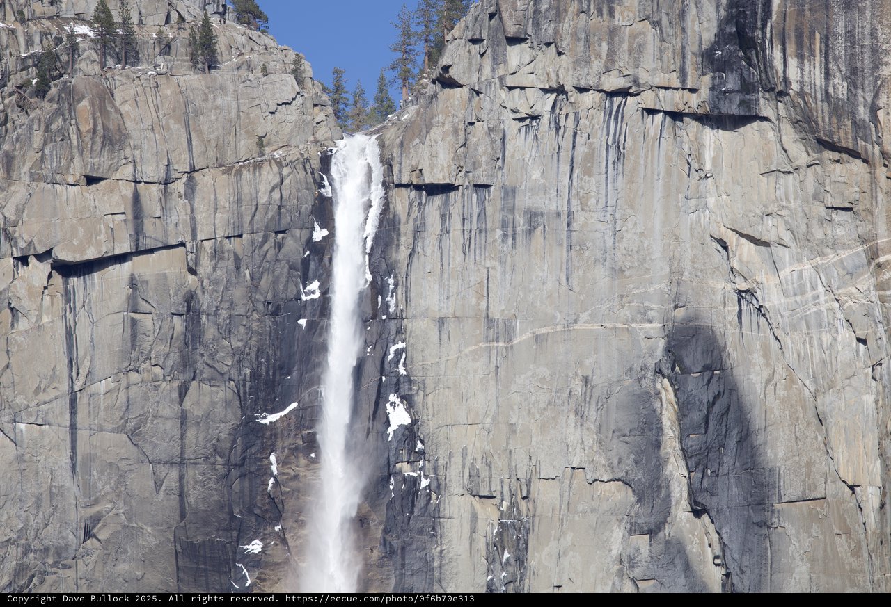 Upper Yosemite Falls Cascading Down Granite Cliffs