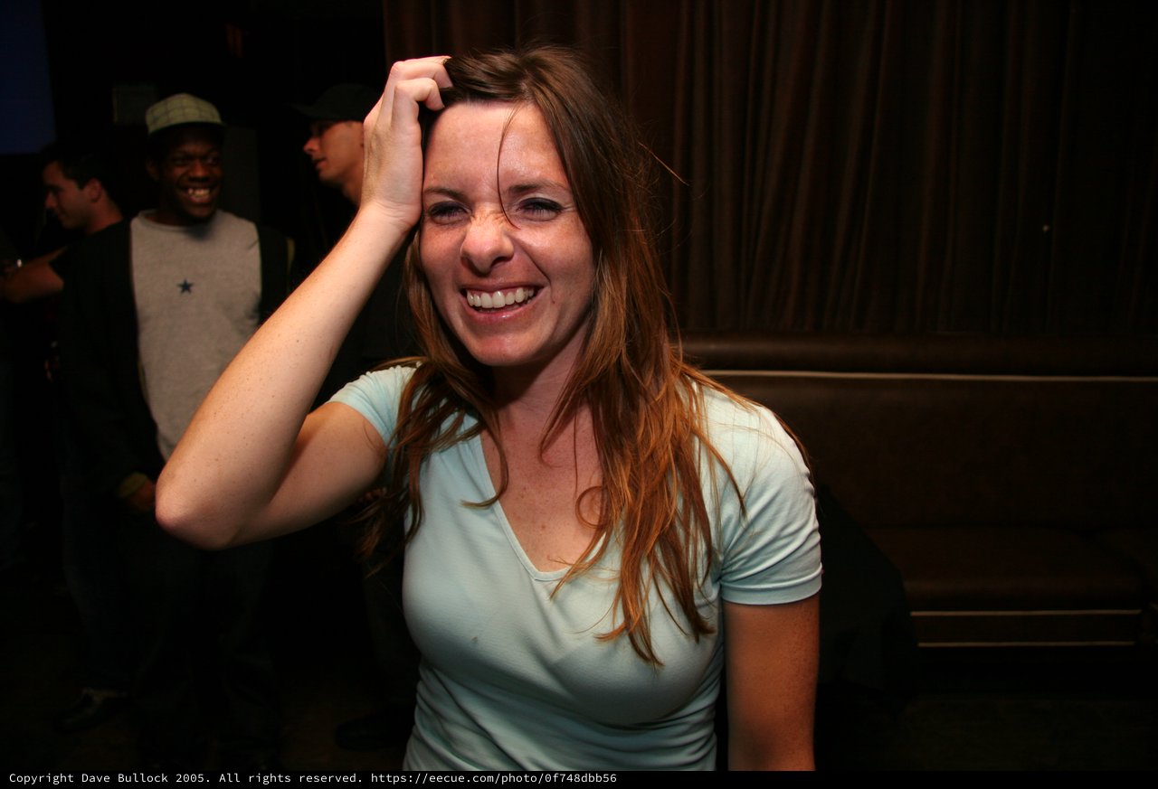 Laughing Woman at Late Night Club Event 2005