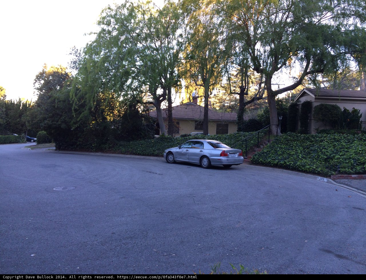 Parked Car in Residential Neighborhood