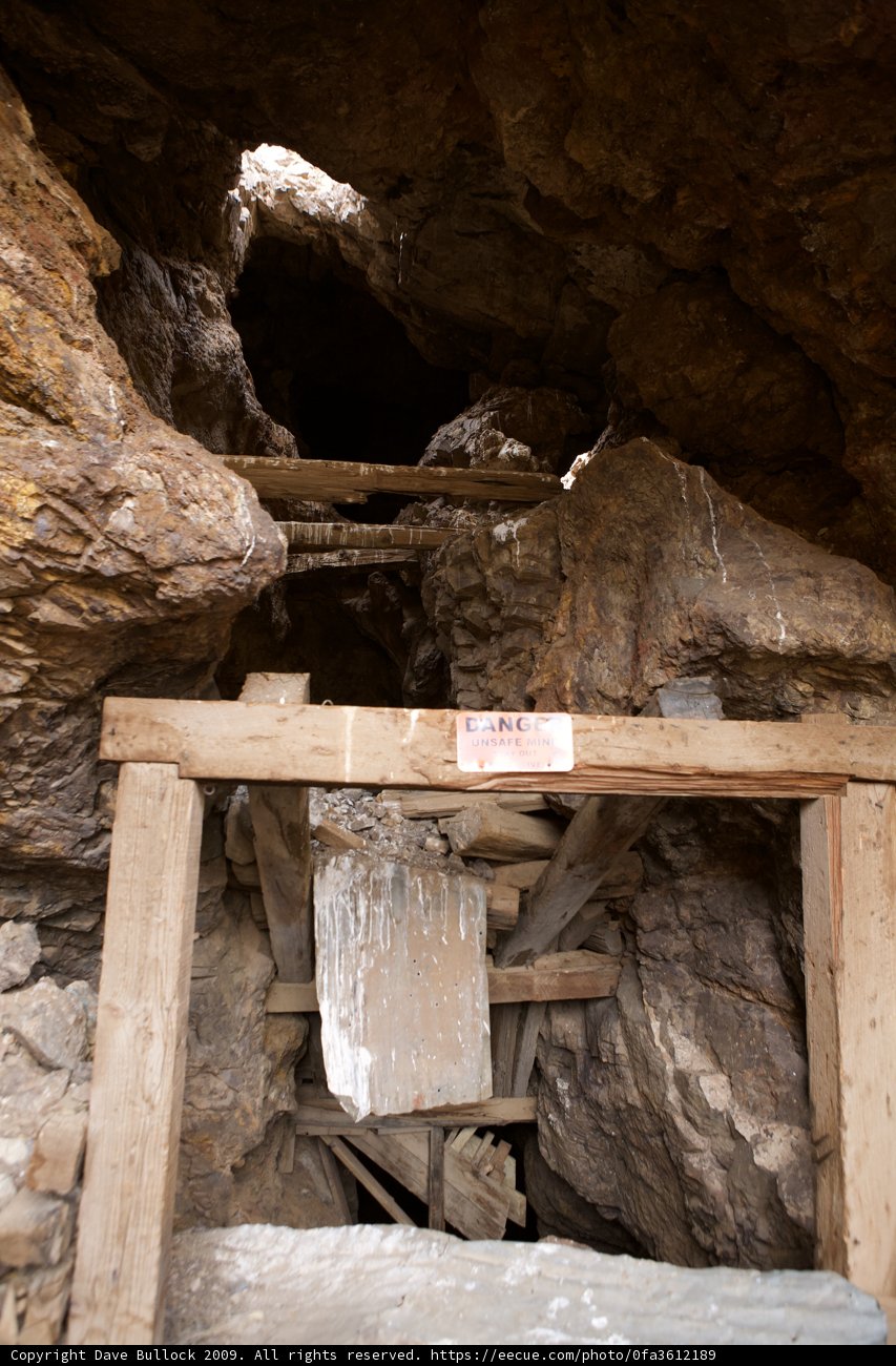 Wooden Shelter in Ancient Cave