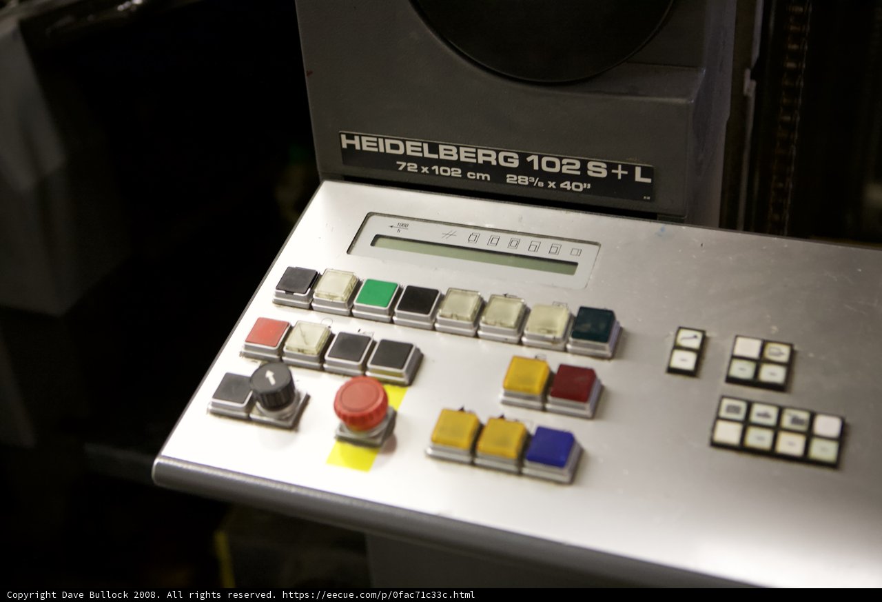 Control Panel of an Electronic Machine