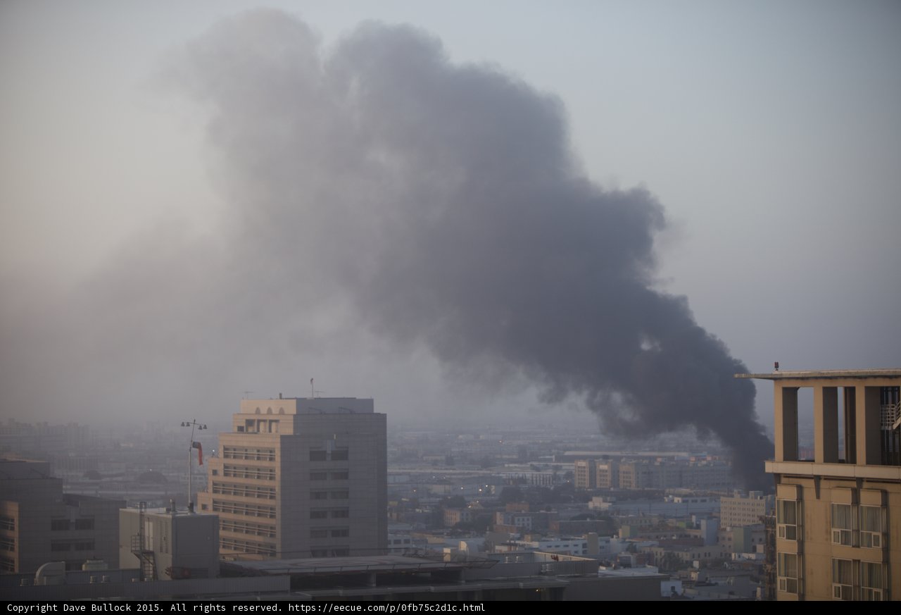 Continuing Fire Smoke Urban