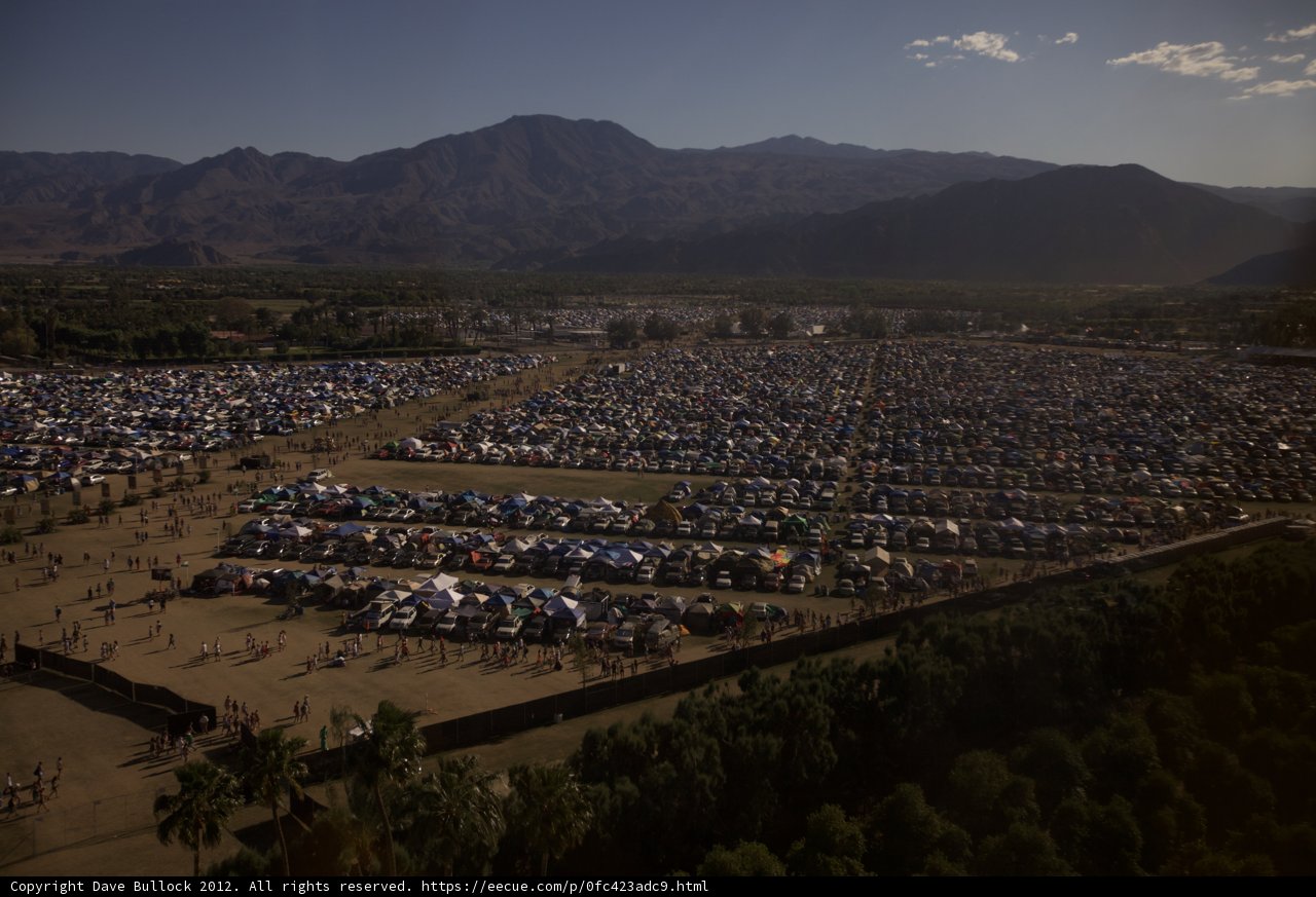 Aerial View of Coachella's Large Campground