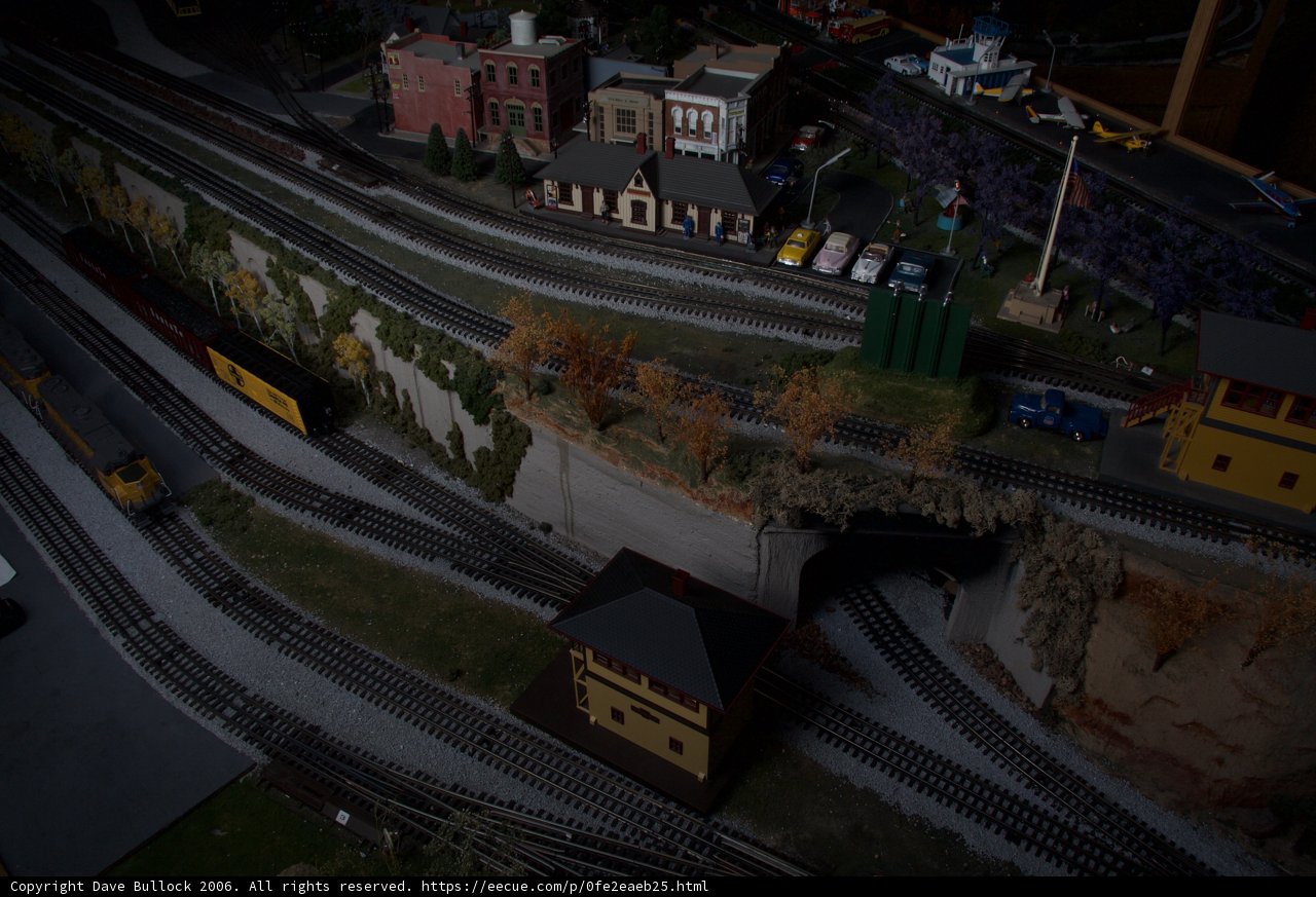 Miniature Train Chugs Through Scenic Tunnel