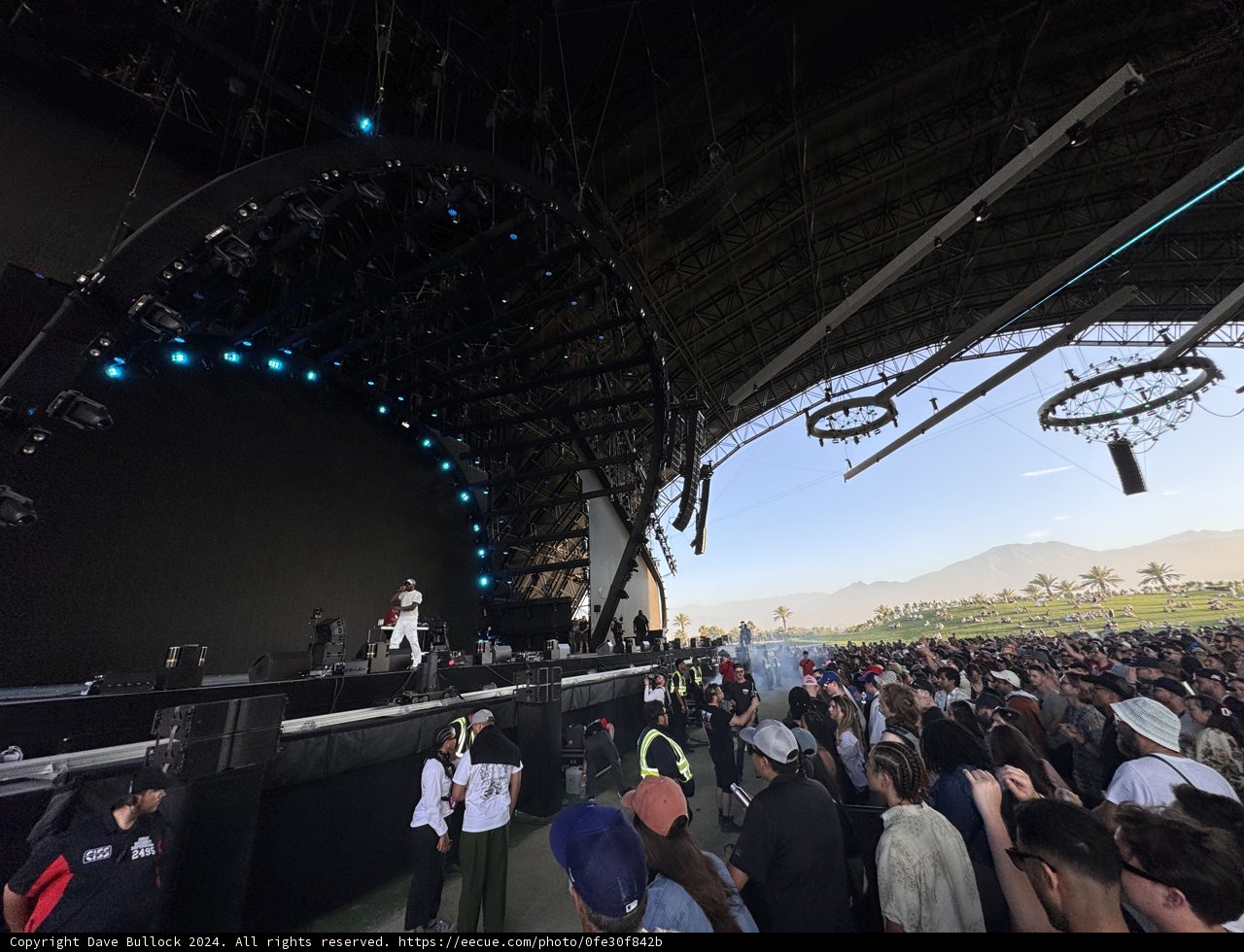 An Electric Evening at Coachella 2024 – Stage Lights and Sunset
