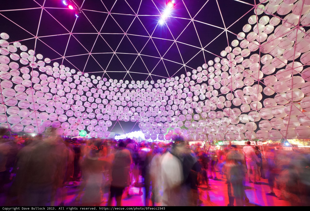 Nightclub Fun under Urban Purple Lights