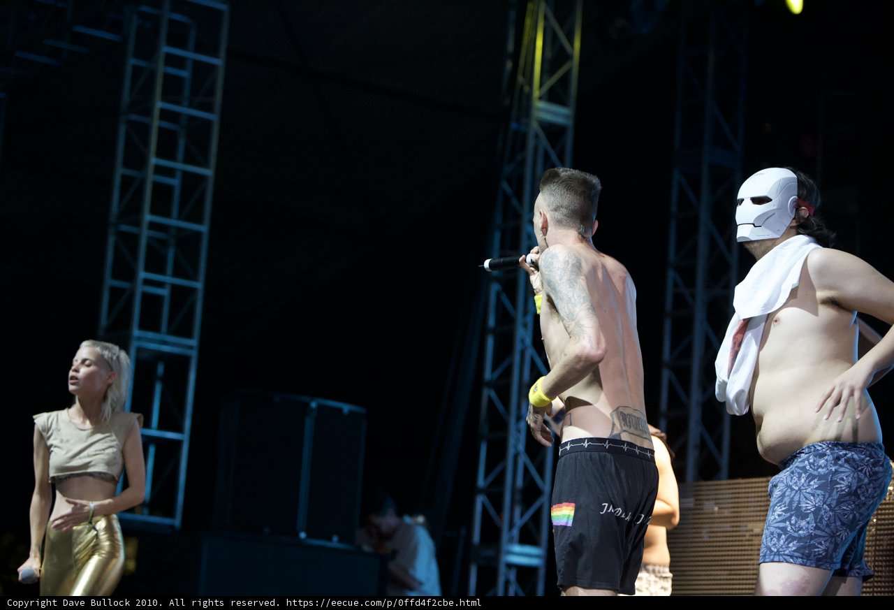 Masked Man and Bikini Woman Take the Stage