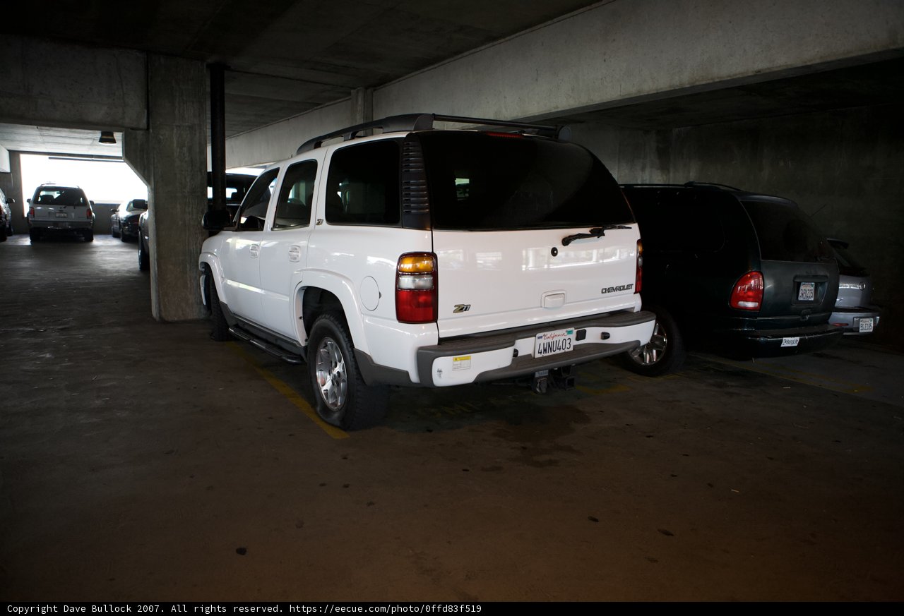 Parked SUV in a Spacious Garage