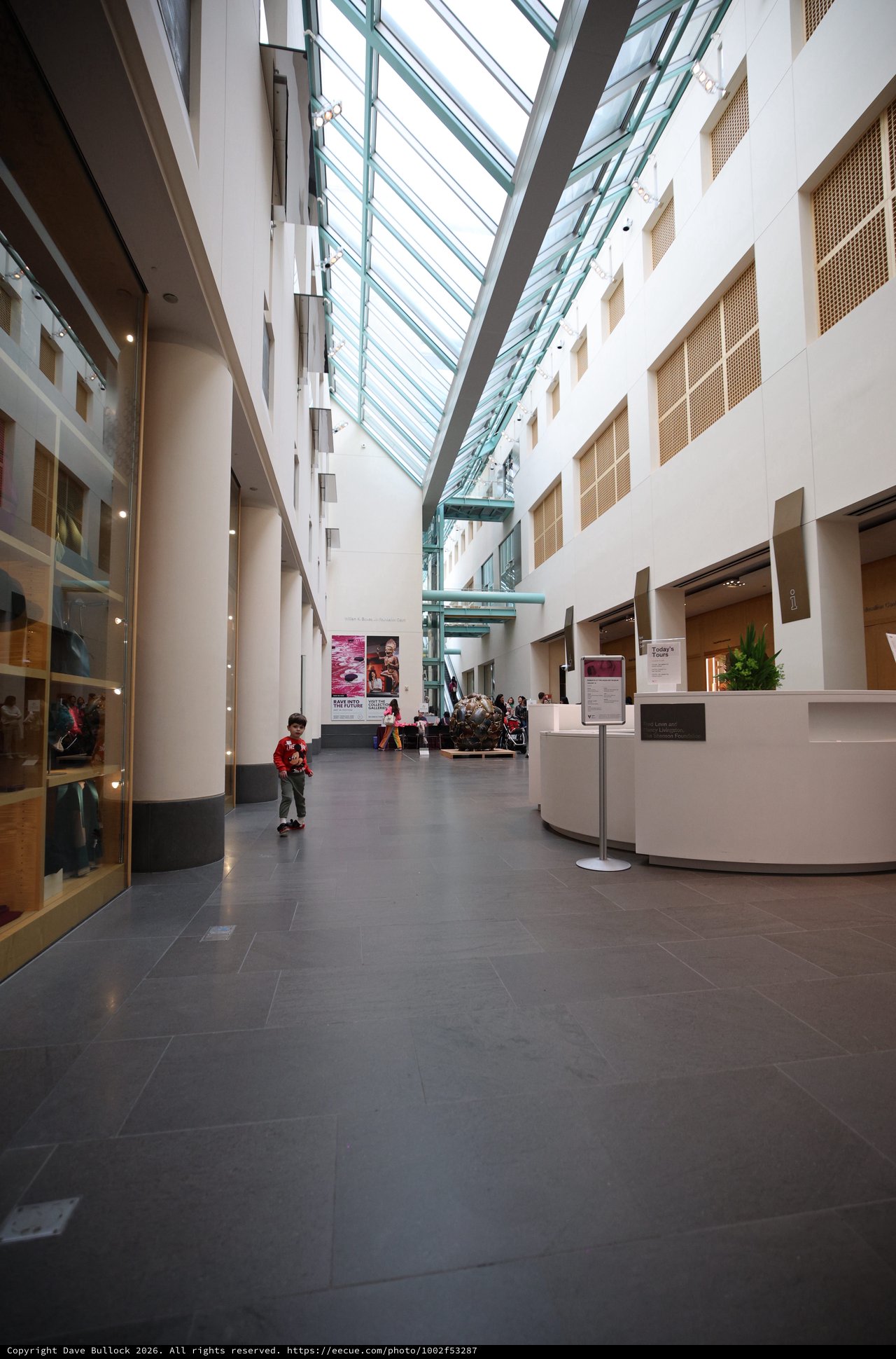 Modern Museum Atrium with Glass Skylight Architecture