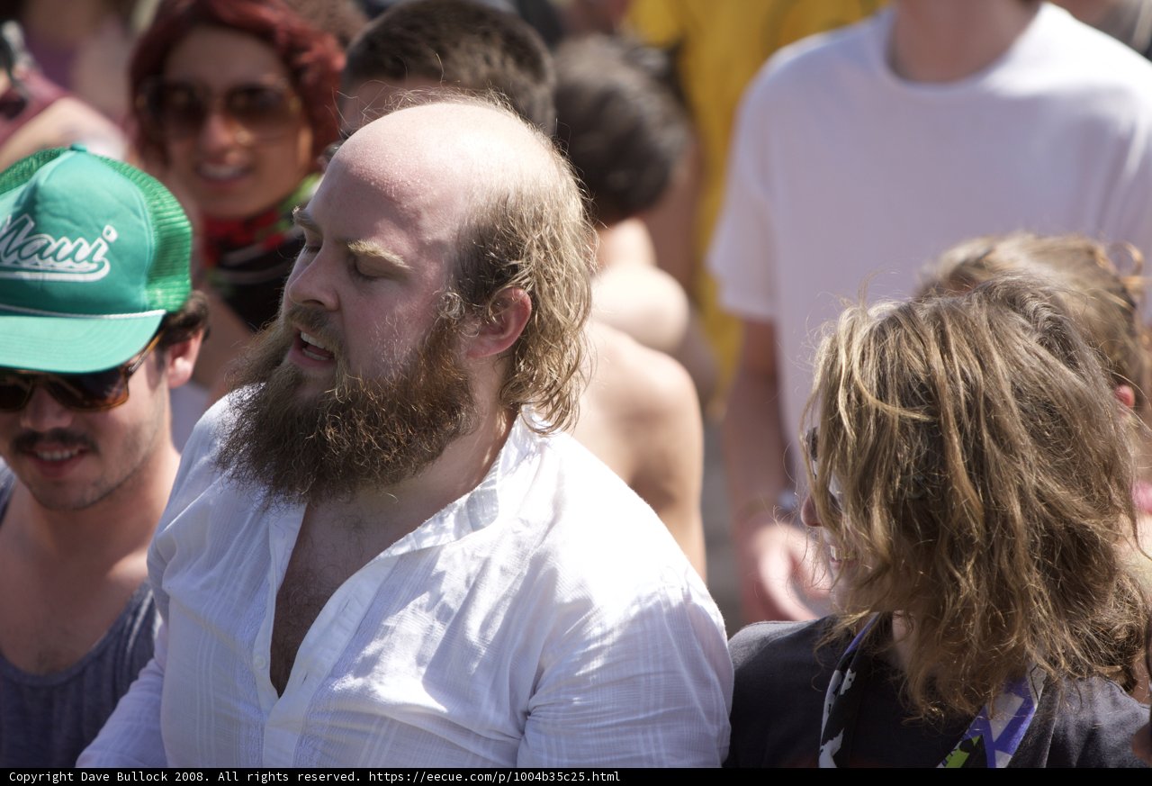 Tim Harrington rocks the Coachella look