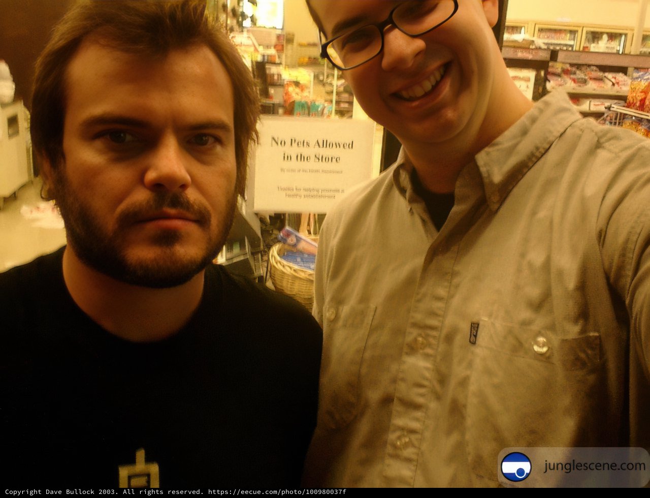 Jack Black's Beard Selfie at the Optical Store