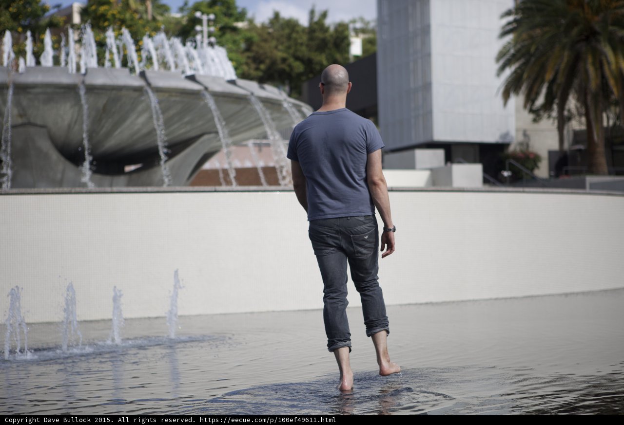 Walking Toward Fountain
