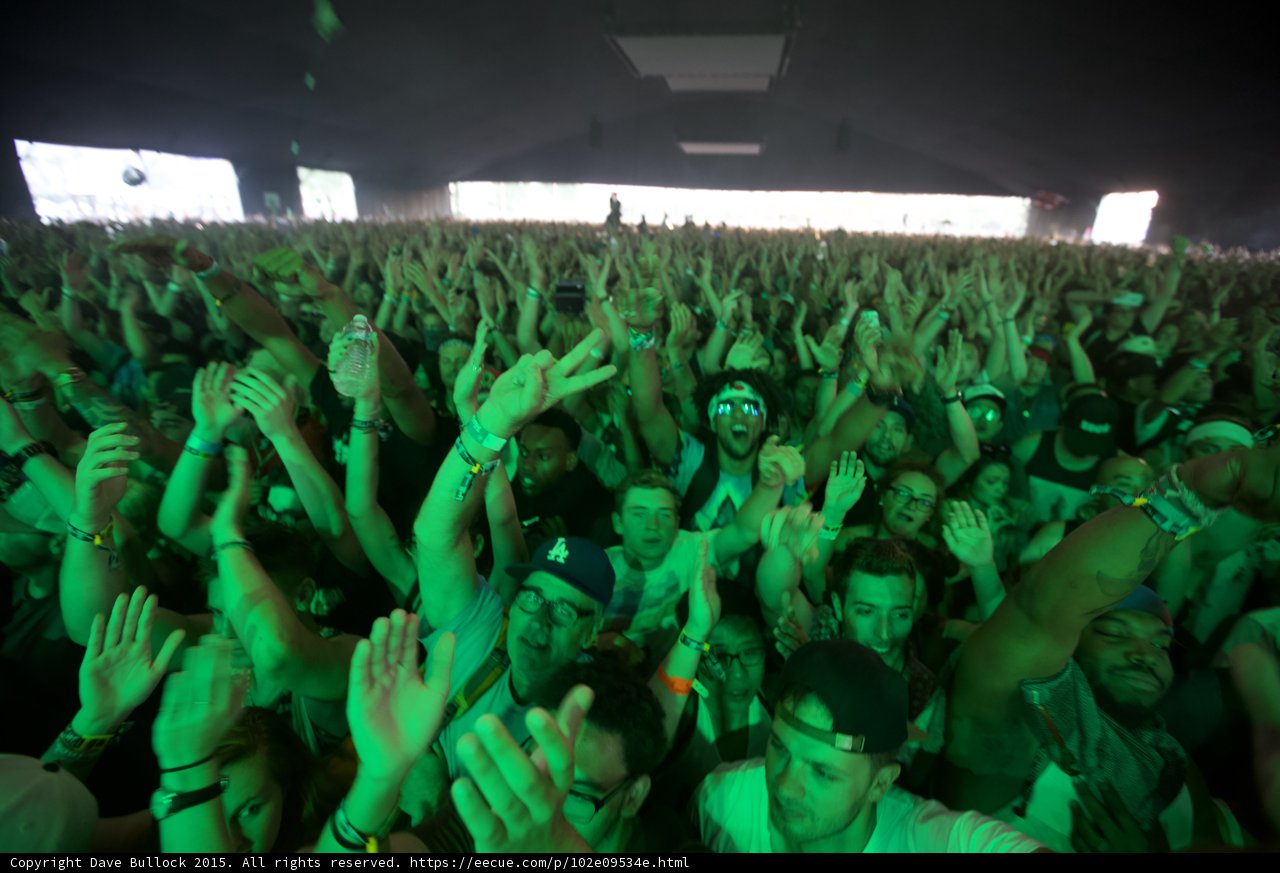 Crowd Green Glow