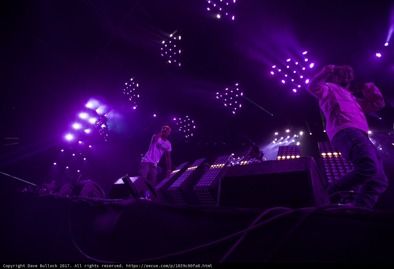 Rocking the Stage with Purple Lights