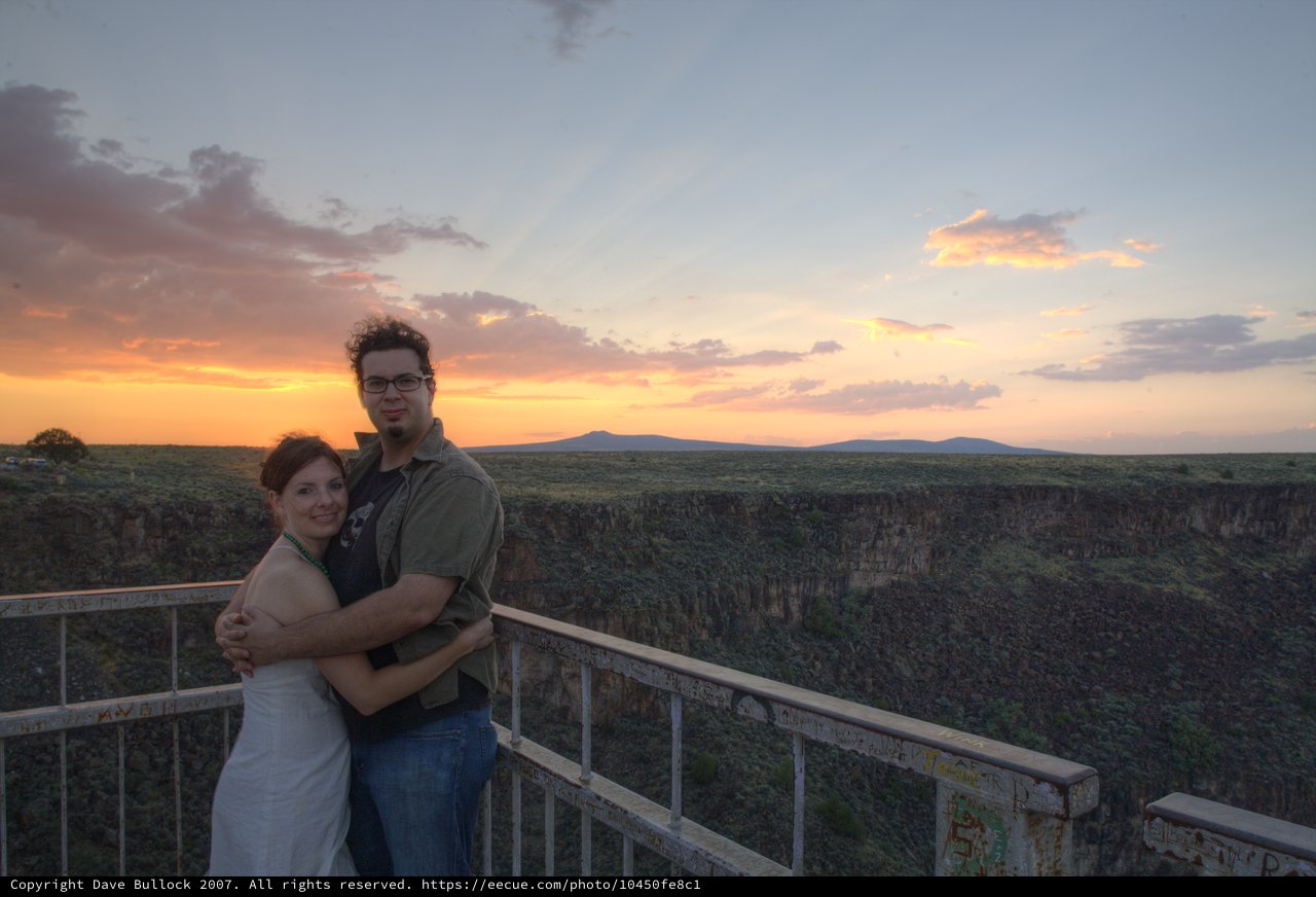Couple Embracing at Rio Grande Gorge Sunset