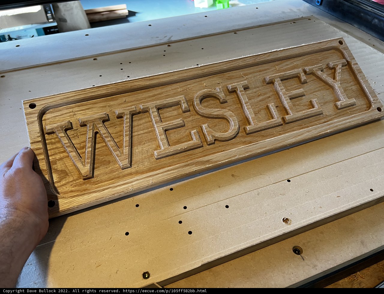 Wesley in Stained Wood Sign